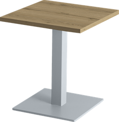 Huislijn pipe lounge tafel vierkant 38 x 38 cm, op kolom, hoogte 42 cm