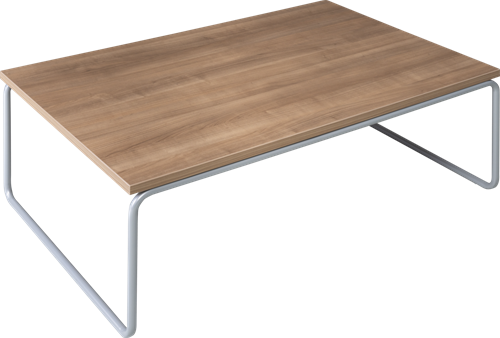 Huislijn alfa Lounge bijzettafel recht, 120 x 60 cm, sledeframe draadstaal Ø11 mm, hoogte 45 cm