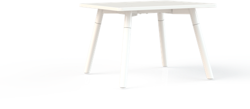 Huislijn corner bijzettafel vierkant 60 x 60 cm, op 4-poots onderstel Ø38 mm, hoogte 42 cm