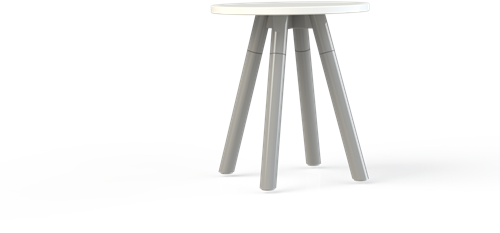 Huislijn corner bijzettafel Ø40 cm, op 4-poots onderstel Ø38 mm, hoogte 42 cm