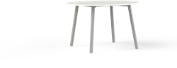 Corner tafel Ø80 cm, 4-poots onderstel Ø5 cm, hoogte 75 cm