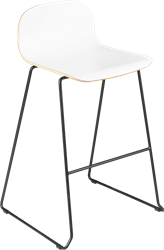 Carvi slede frame barkruk hoog model, draadstaal Ø11 mm, zithoogte 82 cm, stapelbaar