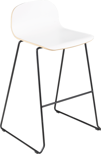 Carvi slede frame barkruk hoog model, draadstaal Ø11 mm, zithoogte 82 cm, stapelbaar