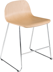 Carvi slede frame barkruk medium model, draadstaal Ø11 mm, zithoogte 62 cm, stapelbaar