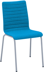 Oscar 4-poots stoel zonder armleuning, rond frame Ø19 mm, zithoogte 46 cm
