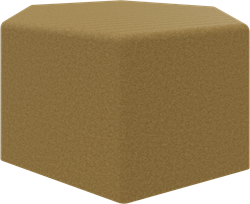 Poef, zeshoek 80 cm, hoogte 48 cm