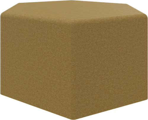 Poef, zeshoek 80 cm, hoogte 48 cm