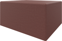 Poef, recht 120 x 100 cm, hoogte 60 cm