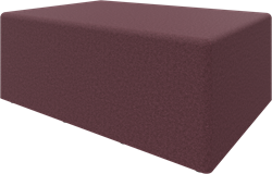 Poef, recht 120 x 80 cm, hoogte 48 cm