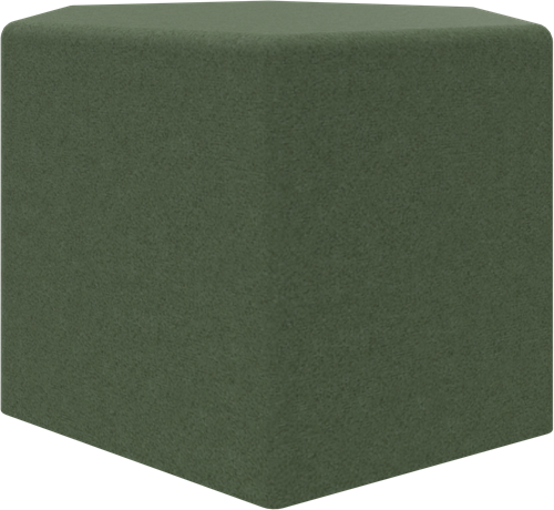 Poef, zeshoek 80 cm, hoogte 60 cm