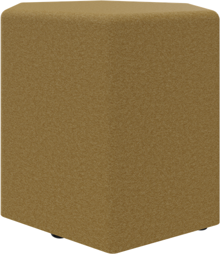 Poef, zeshoek 60 cm, hoogte 60 cm