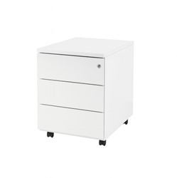 Huislijn rolblok no.02 met pennenbakje 3-laden, metalen top, WT - Wit RAL9016