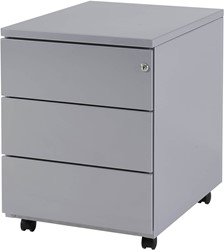 Huislijn rolblok no.02 met pennenbakje 3-laden, metalen top, AL - Aluminium RAL9006