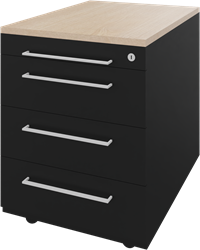 Carré verrijdbaar ladenblok 05, 1 pennenlade en 3 laden, 44b x 60d x 62h