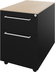 Carré verrijdbaar ladenblok 03, 1 lade met pennenbakje en 1 hangmappenlade, 44b x 60d x 58h