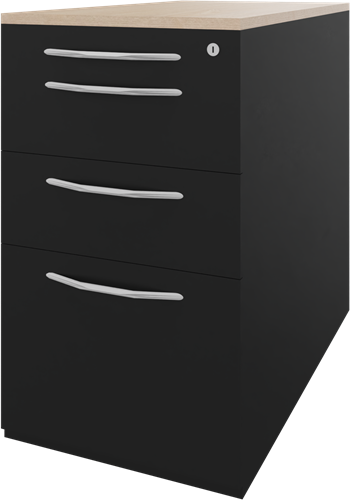 Basic vast ladenblok 05, 1 pennenlade, 2 laden en 1 hangmappenlade, 44 br x 80 dp x 75 hg