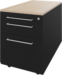 Carré verrijdbaar ladenblok 05, 1 pennenlade, 1 lade en 1 hangmappenlade, 44b x 80d x 62h