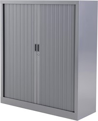 Huislijn Economy jalouziekast 136h x 120b x 43d cm, kunststof lamellen, stalen romp, 3 legborden