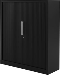 Huislijn Carré roldeurkast 136h x 120b x 43d cm, kunststof lamellen, stalen romp, 3 legborden