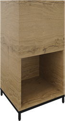 Flexwall plantenbak 2OH op metalen 4-poots sokkel 41 br x 85 hg x 43 dp, 1-vaks dichte achterzijde