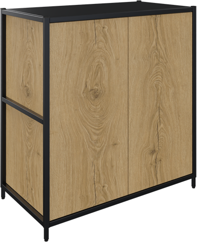 Flexwall inbouw opbergelement 76 br x 76 hg x 43 dp, 2-vak met 2x draaideur, push to open