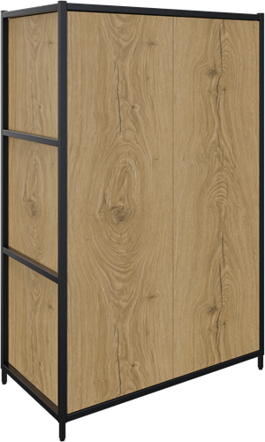 Flexwall inbouw opbergelement 76 br x 115 hg x 43 dp, 2-vak met 2x draaideur, push to open