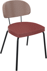 Rondo 4-poots metaal Ø 21/12 mm, lage rug, zithoogte 46 cm