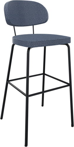 Rondo 4-poots metaal Ø 21/12 mm, lage rug, zithoogte 82 cm