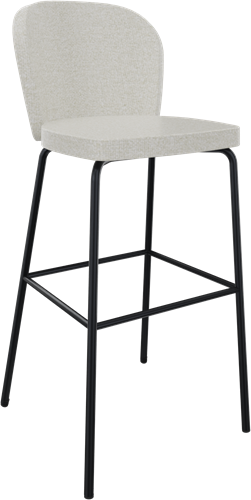 Rondo 4-poots metaal Ø 21/12 mm, hoge rug, zithoogte 82 cm