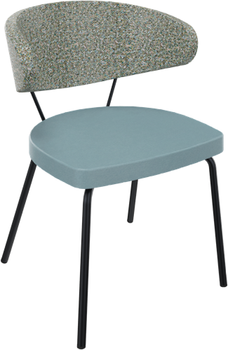 Rondo 4-poots metaal Ø 21/12 mm, lage kuiprug, zithoogte 46 cm