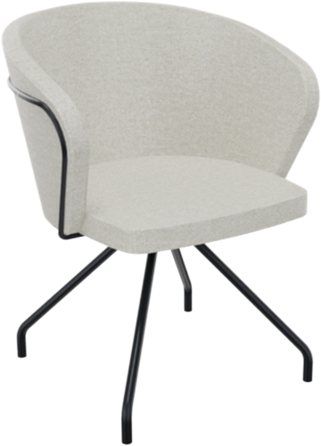 Rondo 4-teens, metaal Ø 21/12 mm, hoge brede rug, zithoogte 46 cm