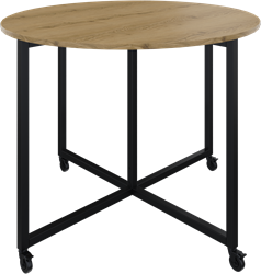 Move Rond bespreek- en lunchtafel, met blad Ø140 cm, hoogte 110 cm, incl. 4 wielen