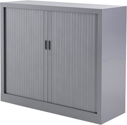 Huislijn Economy jalouziekast 100h x 120b x 43d cm, kunststof lamellen, stalen romp, 2 legborden