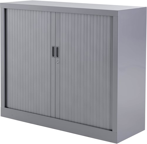 Huislijn Economy jalouziekast 100h x 120b x 43d cm, kunststof lamellen, stalen romp, 2 legborden