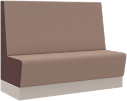 Aura café hoog bench, 2,5-zits compleet gestoffeerd, 150 cm breed
