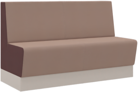 Aura café medium bench, 2,5 zits compleet gestoffeerd, 150 cm breed