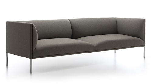 City bank L.230 cm, 3-zits met 2 kussens