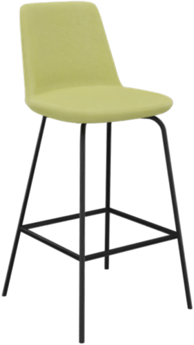 Hendrix bar stoel, 4-poots frame, zithoogte 75 cm