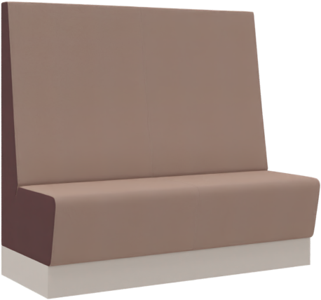 Aura café extra hoog bench, 2,5-zits compleet gestoffeerd, 150 cm breed