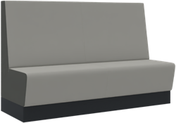 Aura café hoog bench, 3-zits compleet gestoffeerd, 180 cm breed