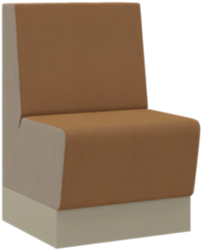 Aura café medium bench, 1-zits compleet gestoffeerd, 60 cm breed