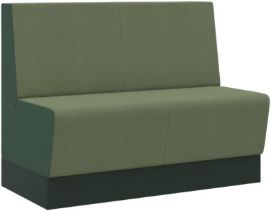 Aura café medium bench, 2-zits compleet gestoffeerd, 120 cm breed