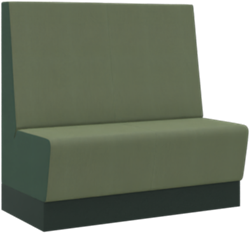 Aura café hoog bench, 2-zits compleet gestoffeerd, 120 cm breed