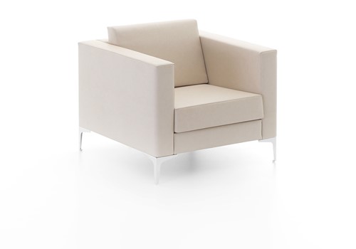 Cara, fauteuil, met metalen poten