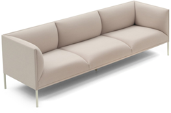 City bank L.222 cm, 3-zits met 3 kussens