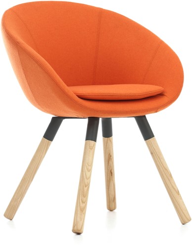 Giro stoel, houten poten
