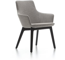 Hendrix mini stoel, lage rug, 4-poots houten frame