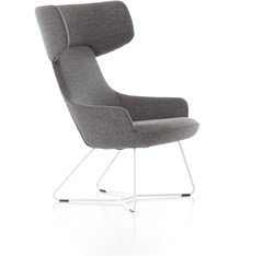 Hendrix armstoel, hoge rug, draadstalen frame