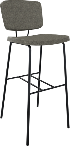 Forza 4-poots zonder armleuning, uit voorraad, zithoogte 82 cm, zitting en rug stof 5 cm