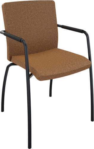 Alfa 4-poots frame, hoge rug, uit voorraad, gestoffeerd, met armopdek